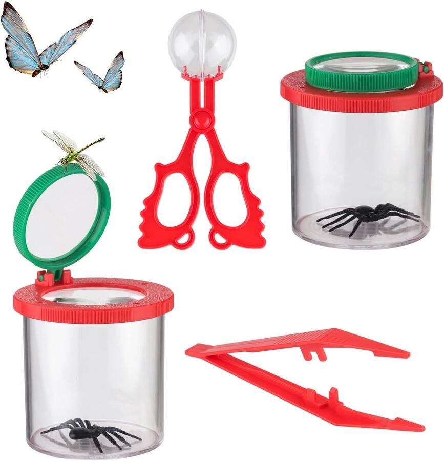 2-delige insectenvergrootdoos vergrootglas insectenvanger insectenkijker dozen voor kinderen insteekviewer mok vergrootglas insectenvergrootglas container voor kinderen