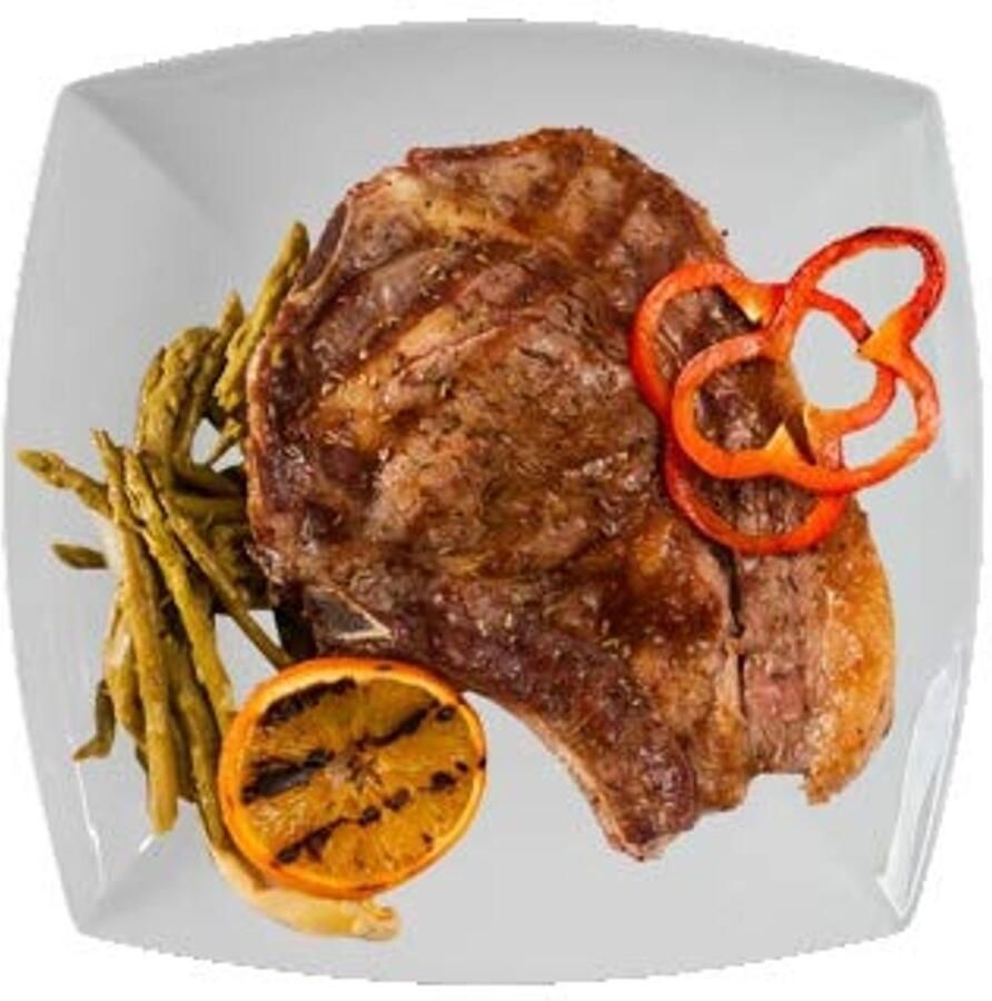 2-delige set Gourmet Steak- en Pastaborden XXL 29 x 29 cm Wit Hard Porselein