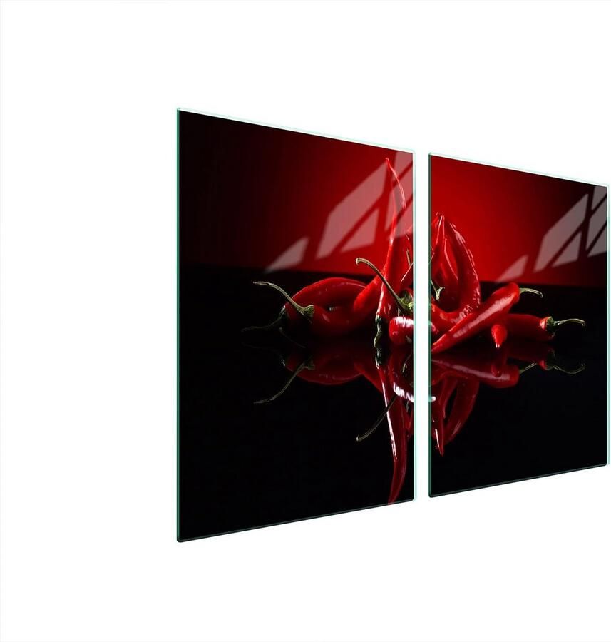 2-delige Universele Afdekplaat voor Keramische & Inductiekookplaat (45x52 cm) Glas Spatscherm & Snijplank