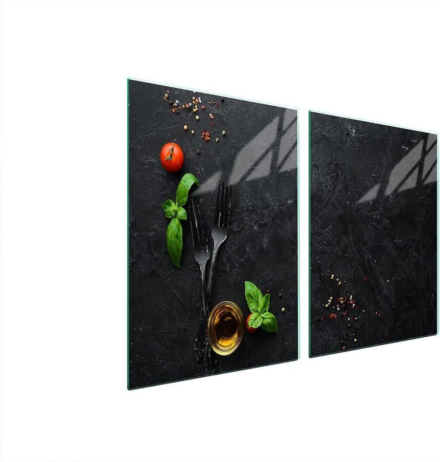 2-Delige Universele Kookplaat Afdekplaat 45x52 cm Hittebestendig Glas