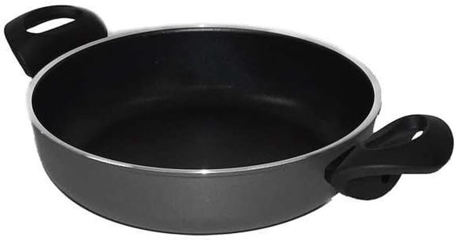 2-Greeps Pan Sauspan Koekenpan Koken en Bakken Antiaanbaklaag 28 cm Zwart