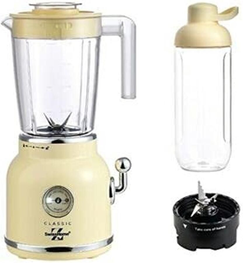 2-in-1 Frullatore 800 ml Gele Blender met Glazen Kom