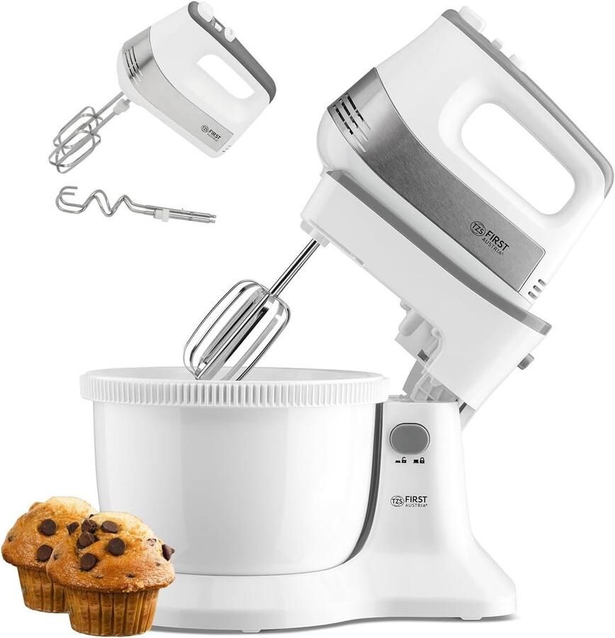 2-in-1 Handmixer en Standmixer Kunststof 500W Vermogen 3 4L Kom Voor Thuisbakkers