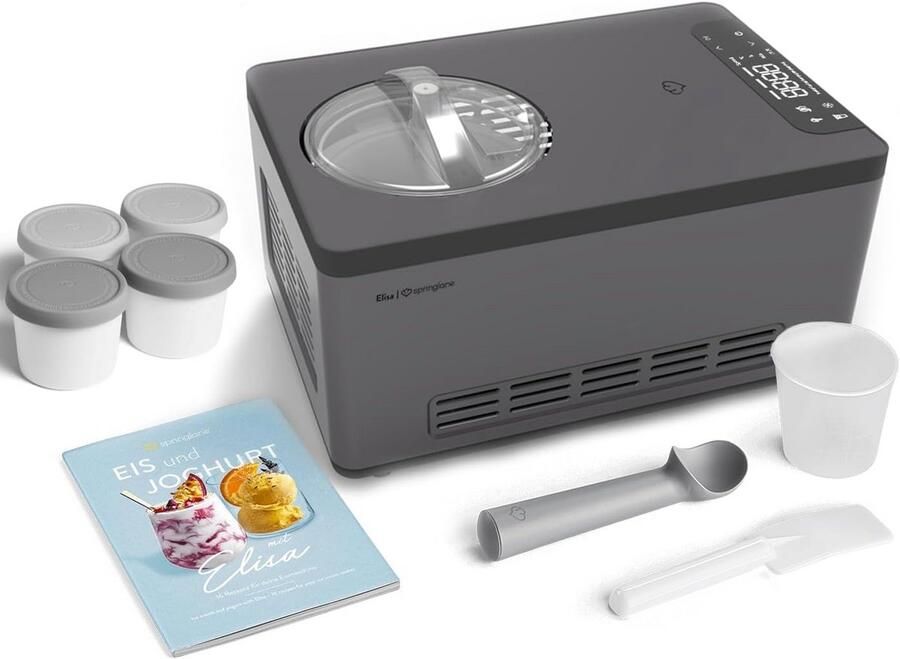 2-in-1 IJsmachine en Yoghurtbereider met Zelfkoelende Compressor 2 0 L