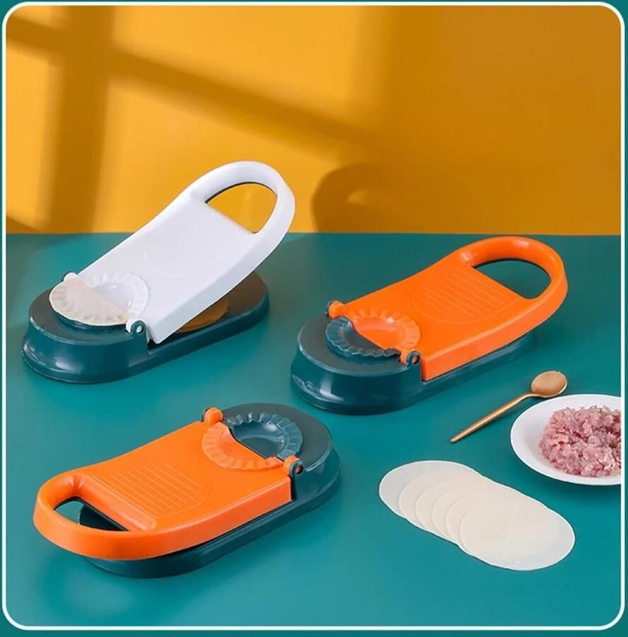2 In 1 Knoedel Maker Handleiding Deeg Presser Keuken Knoedel Mallen Diy Dumpling Wrapper Artefact aking Gebak Maken Gereedschap