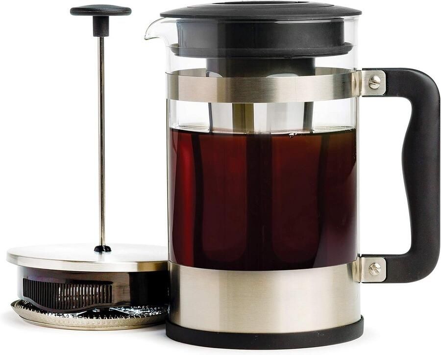 2-in-1 Koud Brouwen Koffiezetapparaat & Cafetière 6 Kops Glazen Karaffen