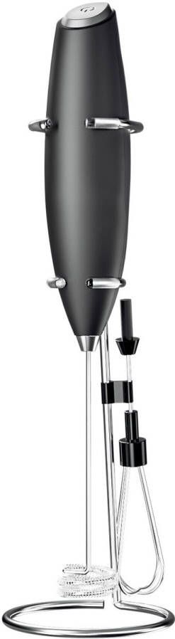 2-in-1 melkopschuimer voor koffie Duurzame handopschuimer elektrische drankmixer mini-elektrische garde voor koffie matcha eieren enz. (Standaard zwart)
