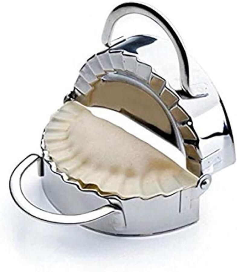 2 in 1 Ravioli Maker RVS Ravioli Mal Ravioli Vorm en Deeg Uitsteker met een diameter van 10 cm