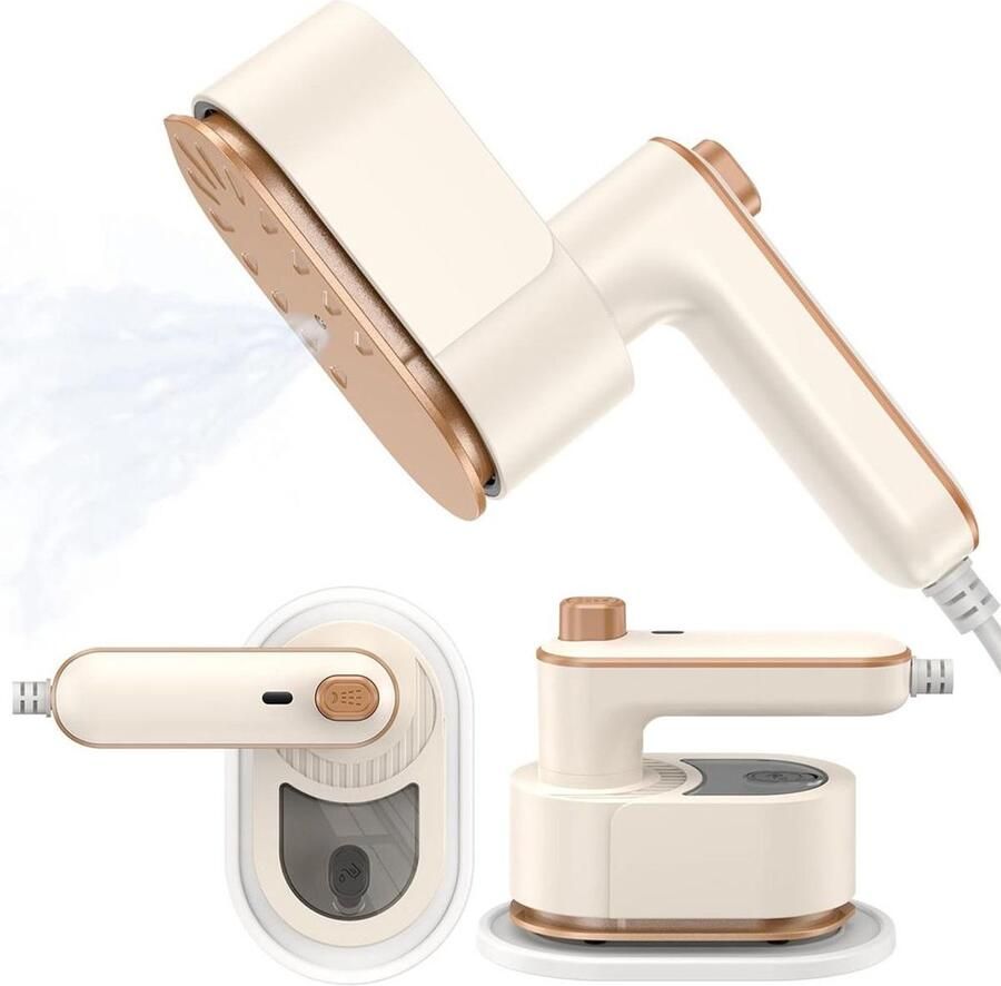 2-in-1 stoomstrijkijzer reisstrijkijzer handstrijkijzer 180° opvouwbaar snel opwarmen in 30 seconden mini-strijkijzer geschikt voor thuis universiteit en op reis