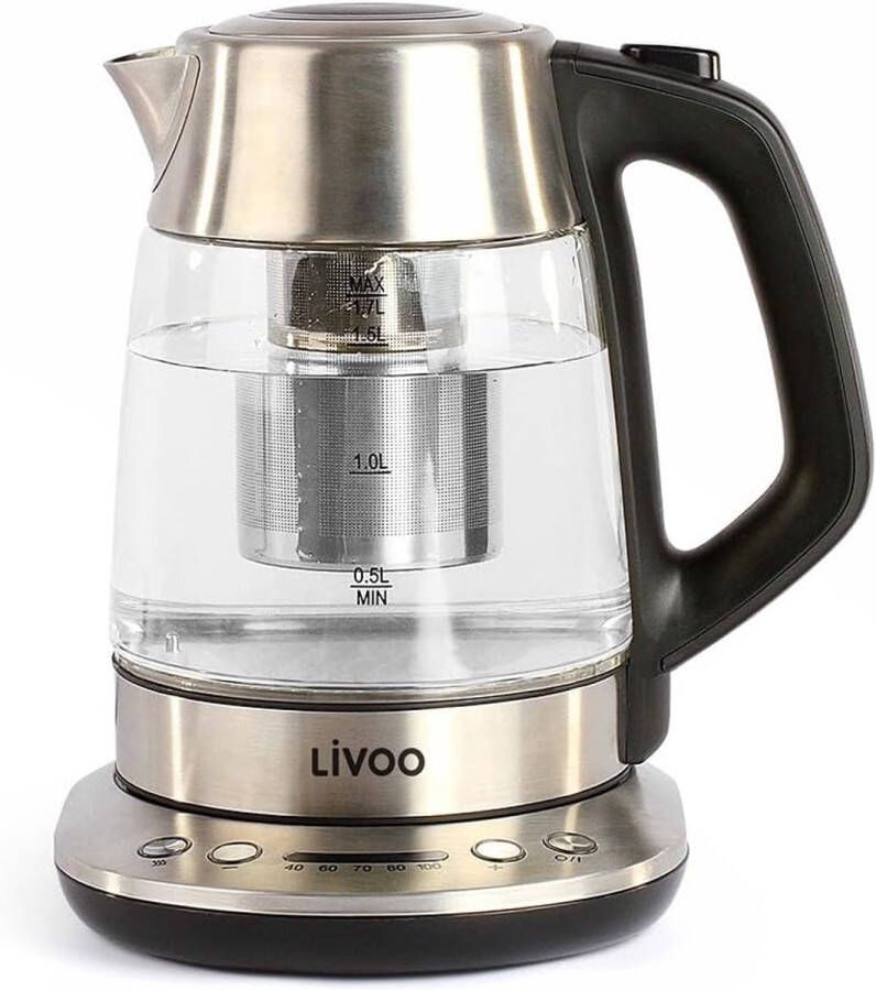 2-in-1 Waterkoker en Theepot 1.7L 2200W met Instelbare Temperatuur
