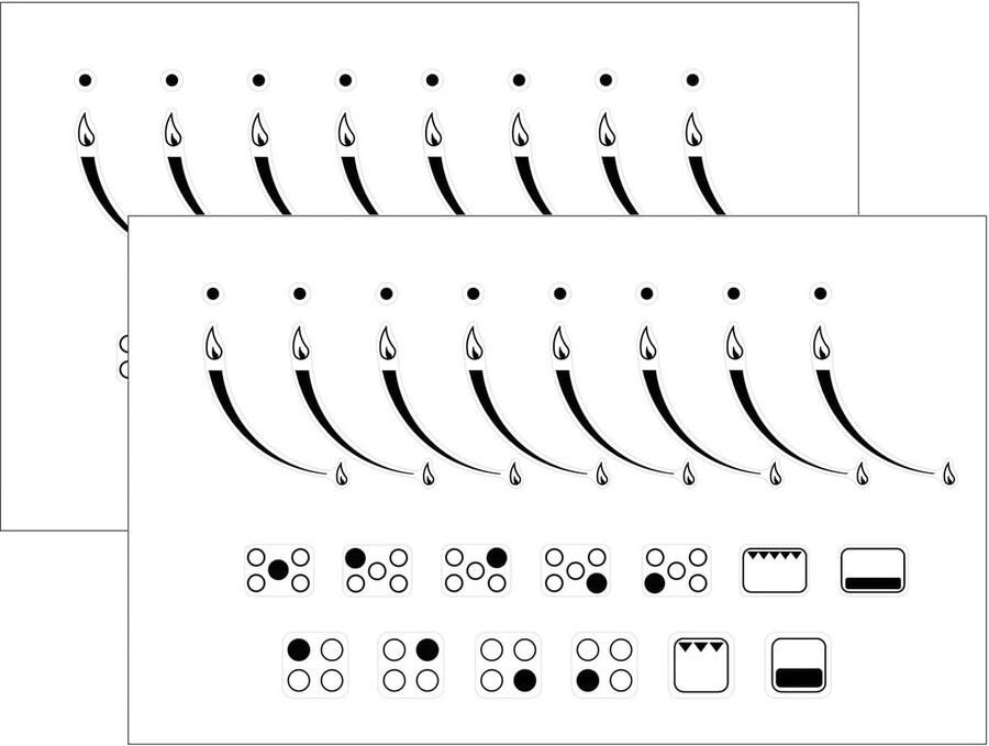 2-Pack Knoppen Stickers Voor Gasfornuis en Oven Indicatoren Vlam Markeringen Vervanging