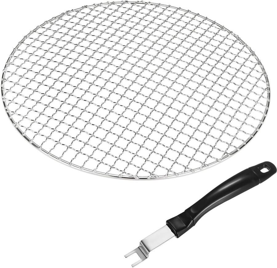 2-Pack Koelrekken van RVS 12.2 Inch Rond Bakrek met Grill Grijper voor Grillen Koken en Stomen Ideaal voor Bakken en Koelen van Gerechten