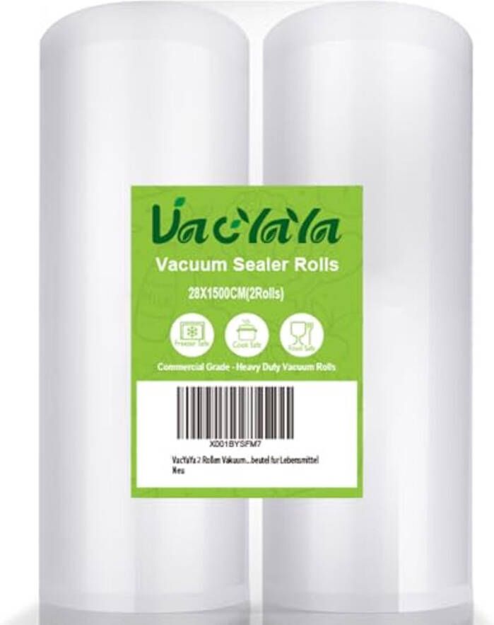2 Rollen Vacuüm Sealer 30m Food Storage Bags voor Sous Vide en Vriesopslag