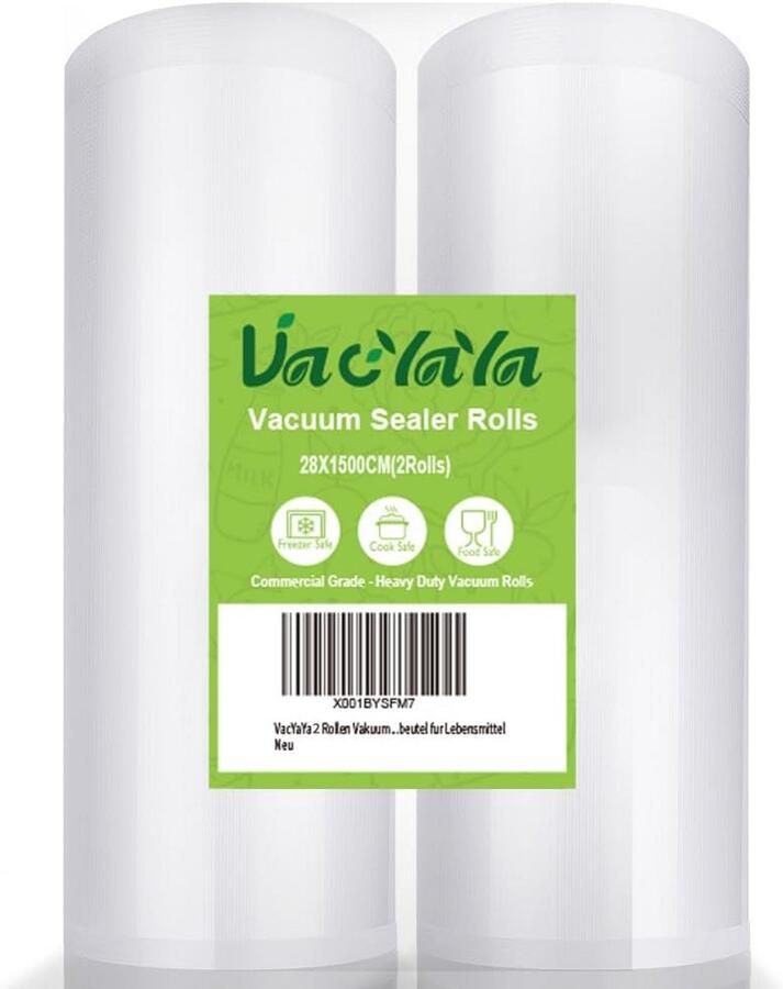 2 Rollen Vacuüm Sealer 30m Food Storage Bags voor Sous Vide en Vriesopslag