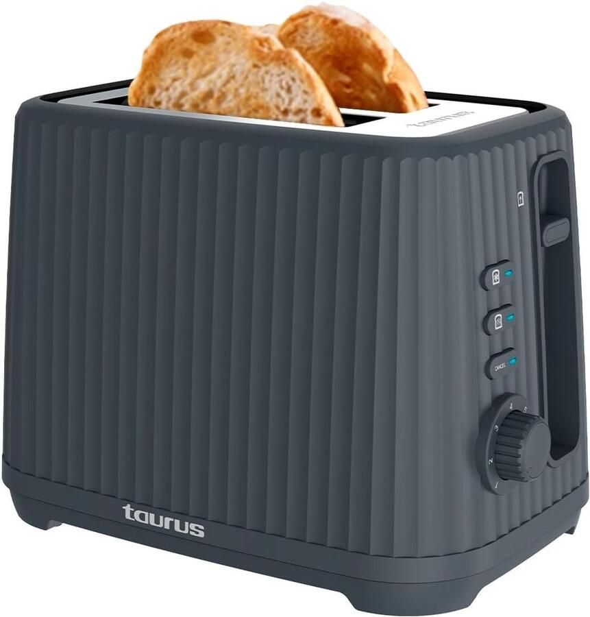 2-sleufs broodrooster 1150W met 7 bruiningsniveaus zwart