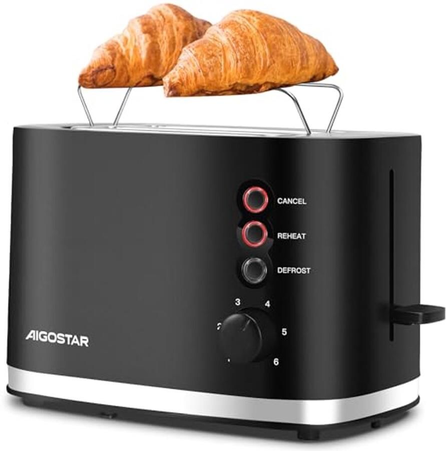 2-Slice Toaster with Integrated Warming Rack and Extra Wide Slots 6 Browning Levels - Foto 1