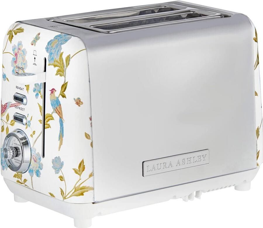2-Slots Broodrooster RVS Wit met Opwarmrek Ontdooien en Opwarmfunctie