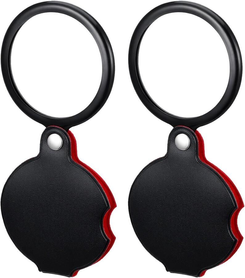 2 Stks 20X Pocket Vergrootglas Draagbare Kleine Vouwen Vergrootglas Roterende Mini Pocket Vergrootglas voor Senioren Lezen Close Werk Student Krant Boek