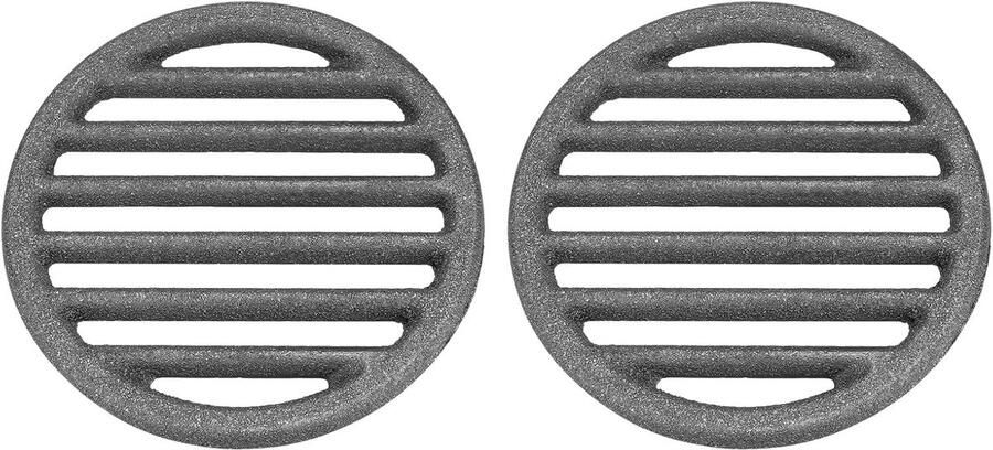 2 Stks Gietijzeren Bodem Brandrooster 5.1 OD Ronde BBQ Hoge Warmte Houtskool Plaat