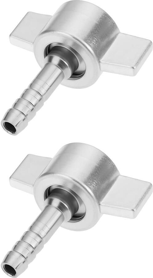 2 stks M16x1.5 Wing Moer Met 6Mm Slang Connector Rubber Wasmachine voor Truck Valve Stem Band Inflatie Aansluiting