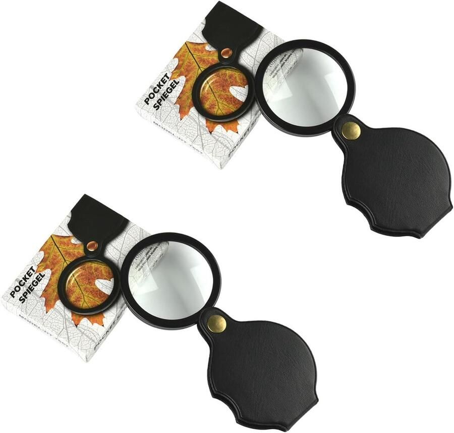 2 stuks 10-voudige zakloep opvouwbare leesloep draagbaar vergrootglas klein vergrootglas voor lezen boeken kranten landkaarten sieraden repareren knutselen