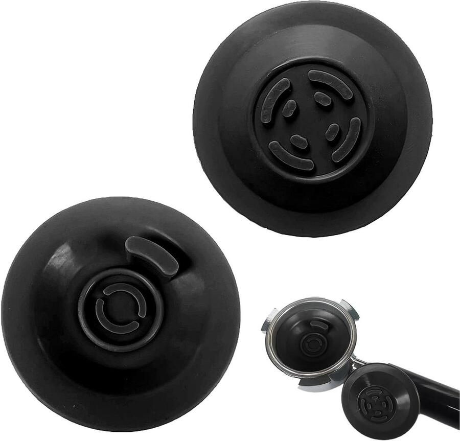 2 Stuks 54 mm Reinigingsschijf voor Terugspoelen Blindfilter voor Portafilter Espresso Backflush Reinigingsschijf Compatibel met Breville Sage en Gastroback Espressomachines Zwart