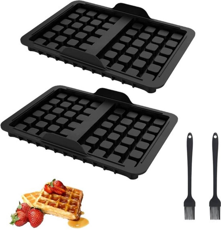 2 Stuks Accessoires voor Belgische Wafels Wafel Inzet Compatibel met Ninja AF300EU AF400EU Accessoires voor Heteluchtfriteuse Ninja