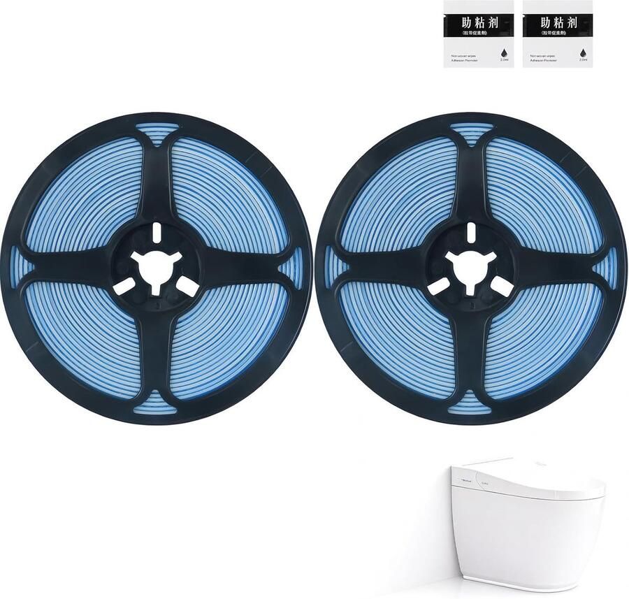 2 stuks afdichtingstape zelfklevend wit 6 m x 8 mm voor douche badkuip toilet decoratieve afdichtingstape voor fornuis gootsteen en badkamer praktisch en duurzaam