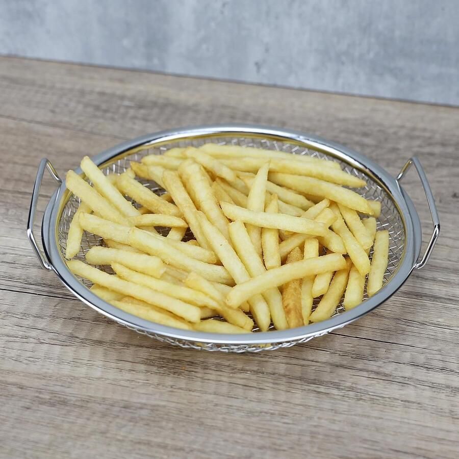 2 Stuks Airfryer Rooster RVS Mand Rond 20 cm Voor Bakken Stomen en Koelen
