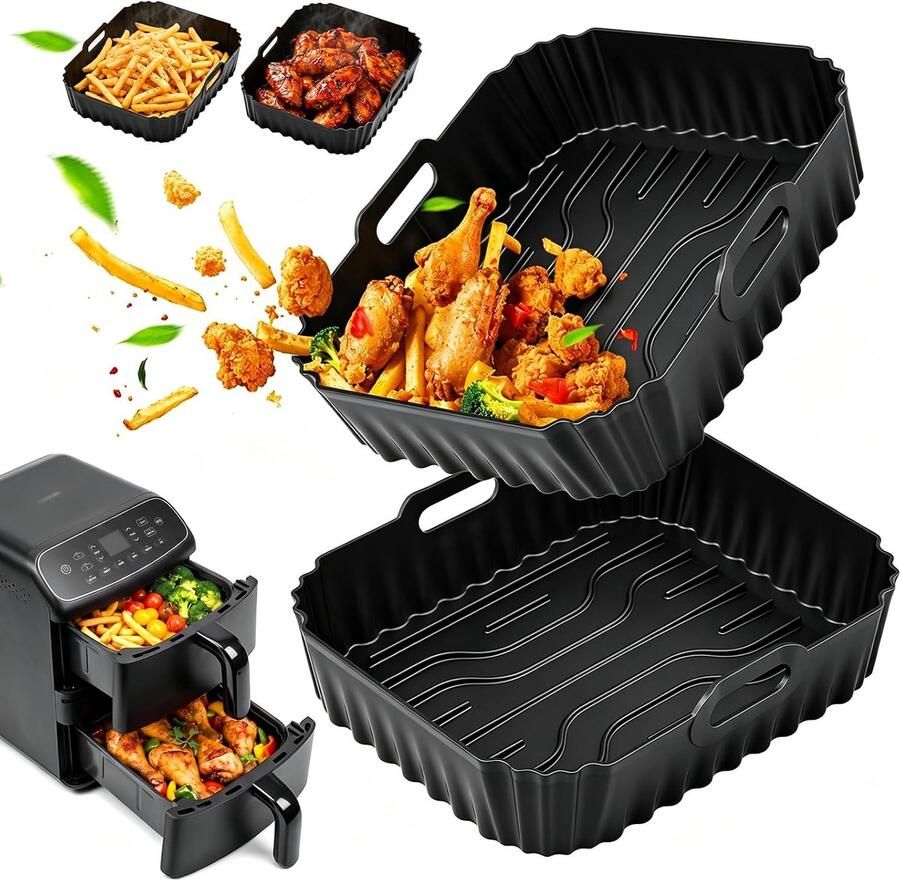 2 Stuks Airfryer Siliconen Vorm voor Cosori 8 6L Double Stack