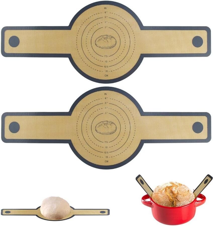 2 Stuks Antiaanbak Siliconen Bakmatten voor Oven en Bakplaat