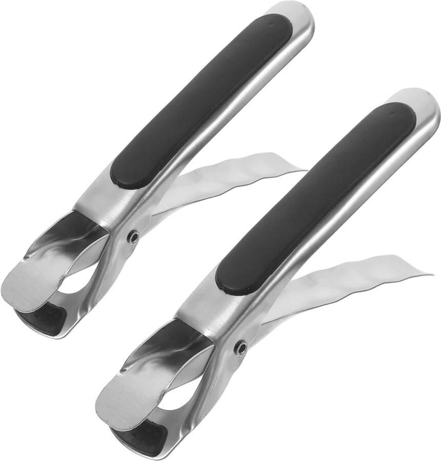 2 Stuks Antislip Keuken Tang voor Pizzaschalen en Heet Potten Rvs Plate Lifters en Brandwerende Keukenaccessoires voor Airfryer en Bakplaten