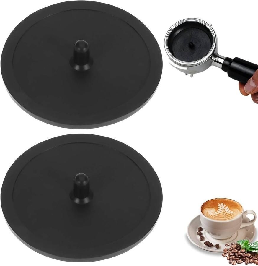 2 Stuks Backflush Disc voor Espresso Machines Rubber Reinigingsschijf voor Koffiemachines Blinde Filter en Onderhoud - Foto 1