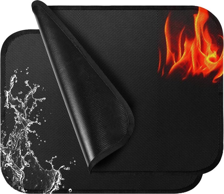 2 Stuks Brandwerende mat hittebestendige mat van 40 x 50 cm voor koffiezetapparaat magnetron en broodrooster