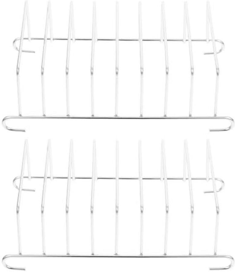 2 Stuks Broodroosterstandaard voor Airfryer en Oven Roestvrijstalen Bakaccessoires