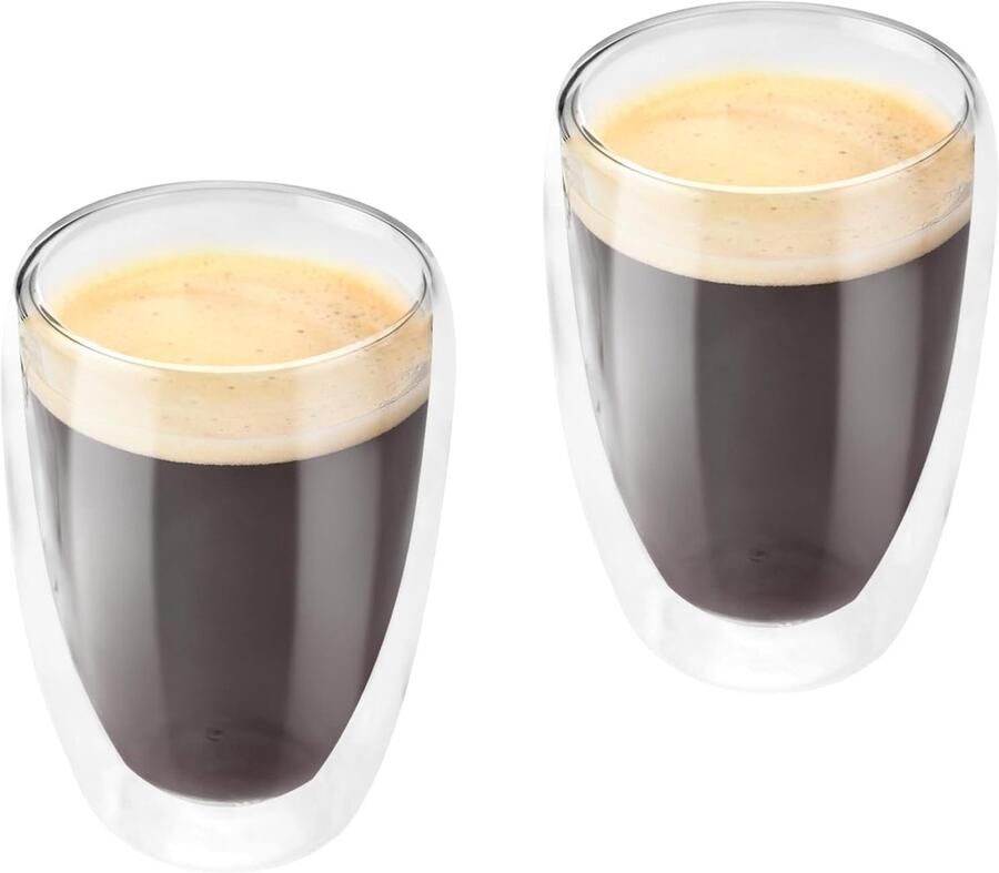 2 stuks dubbelwandige glazen mokken geïsoleerde heldere koffie espressokopjes voor warme en koude dranken 450 ml borosilicaatglas koffiemokken voor latte cappuccino thee melk sap bier