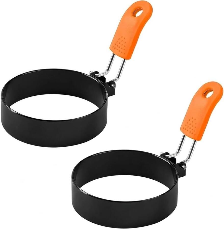 2 stuks eiervormen en spiegeleivormen voor de pan