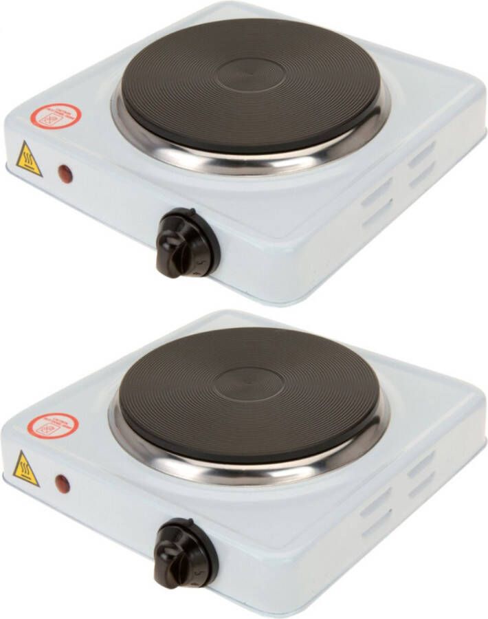 2 STUKS Elektrische kookplaat Camping kookplaat 1 Pits kookplaat Warmhoudplaat Elektrische kookplaat 1000W Camping Kooktoestel -electrische kookplaat 1 pits