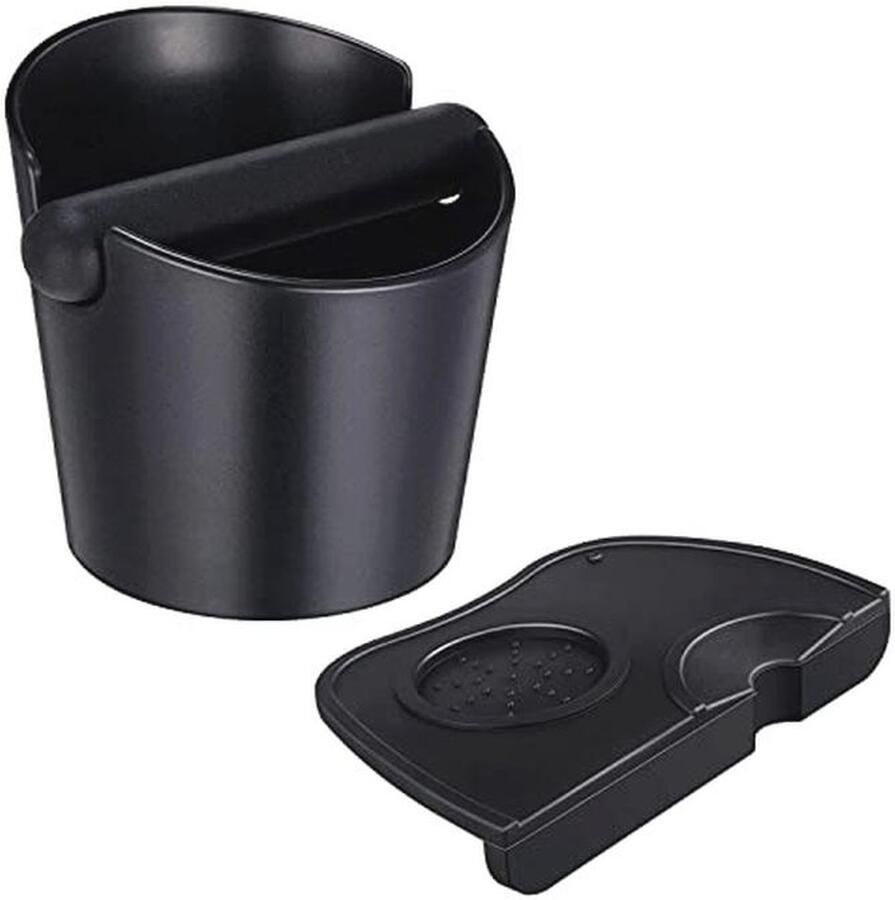 2 stuks espresso afklophouders en koffiestamper set met tamping mat en knock box voor barista-accessoires