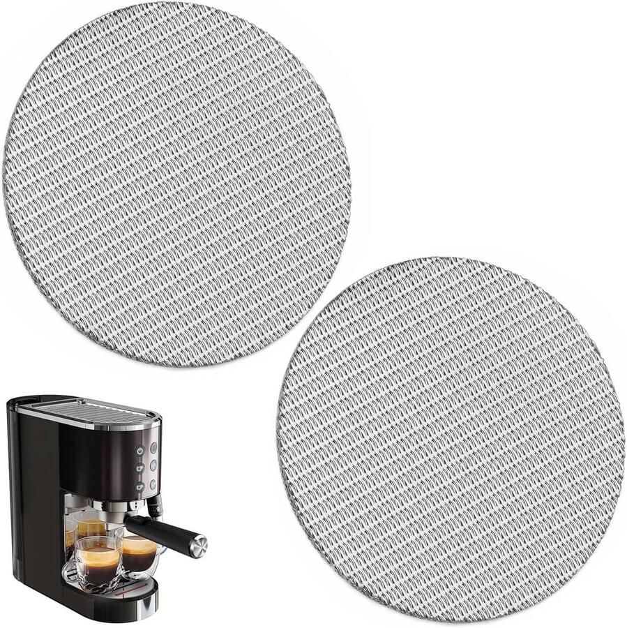 2 Stuks Espresso Puck Screen 51 mm 1 7 mm Dikte Koffiepuck Filter Espressozeef Koffiefilter Herbruikbaar 304 Roestvrij Stalen Espresso filterzeef Geen Vermindering van de Koffiedosis