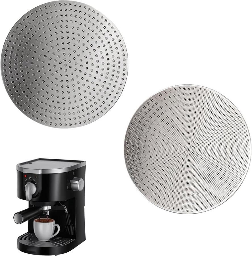 2 stuks espressoschijfzeef 51 mm koffiefilter voor espresso 0 8 mm dik dubbellaags herbruikbaar espresso-koffiezeef voor filterhouder
