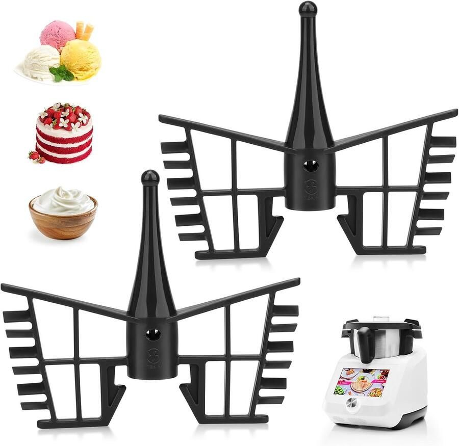 2 stuks garde met vlinder roeropzetstuk voor Monsieur Cuisine Connect en Smart Monsieur Cuisine accessoires vlinderroerder keukenmachine reserveonderdelen voor het kloppen van room en eiwitten