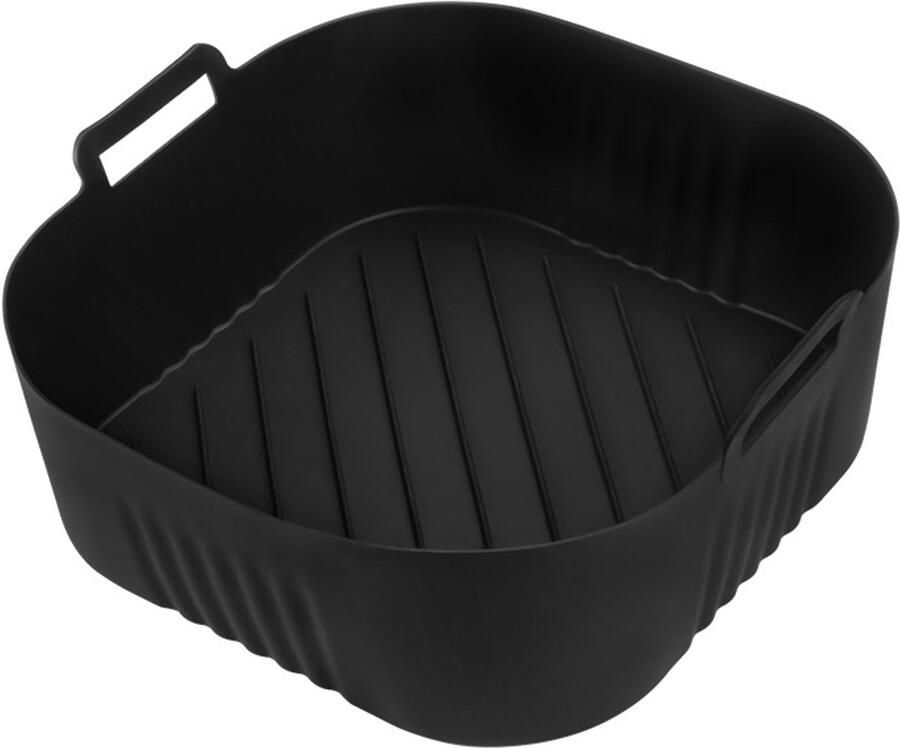 2 stuks Geschikt voor NA230 COSORI6.2L luchtkoker silicone bakplaat vierkant luchtkoker silicone bakplaat luchtkoker accessoires- zwart
