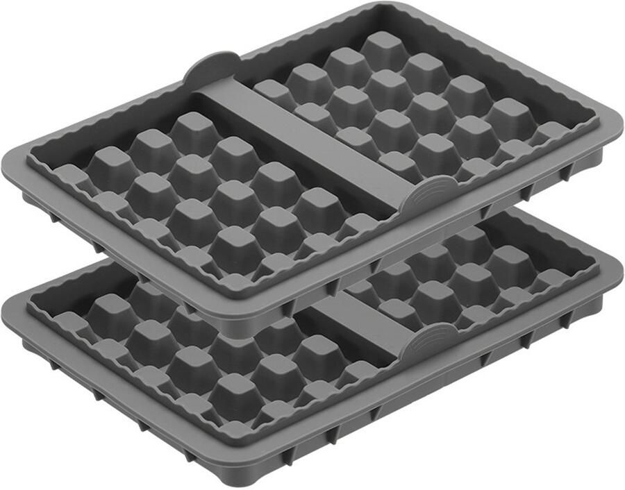 2 stuks Geschikt voor NinjaAF400AF451SL400 AF500 Airpan Accessoires Waffels Silicone Bakplaat- grijs