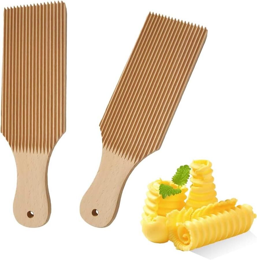 2 stuks gnocchi-plank houten pastamachine pasta accessoires pastamaker gnocchi-pastamboard macaroni pastamachine cavarola rol voor pastaset Italiaanse pasta