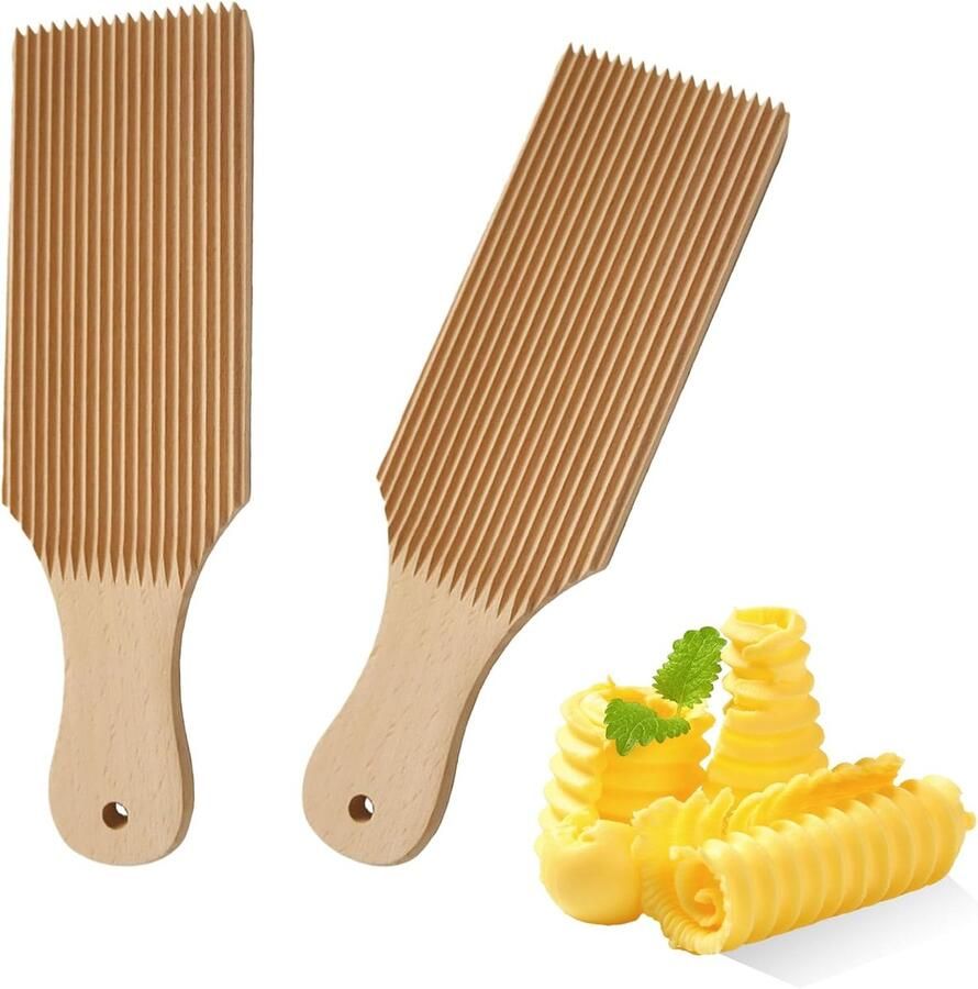 2 stuks gnocchi-plank houten pastamachine pasta accessoires pastamaker gnocchi-pastamboard macaroni pastamachine cavarola rol voor pastaset Italiaanse pasta