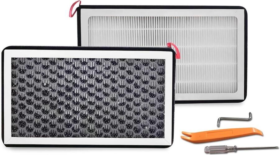 2 stuks HEPA-filter met actieve kool voor alle Tesla
