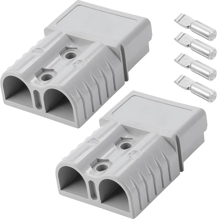2 stuks kabelwartels voor Anderson stekker 120 A hoogstroom gecertificeerde accuconnector voor auto caravan camper boot (120 A grijs)