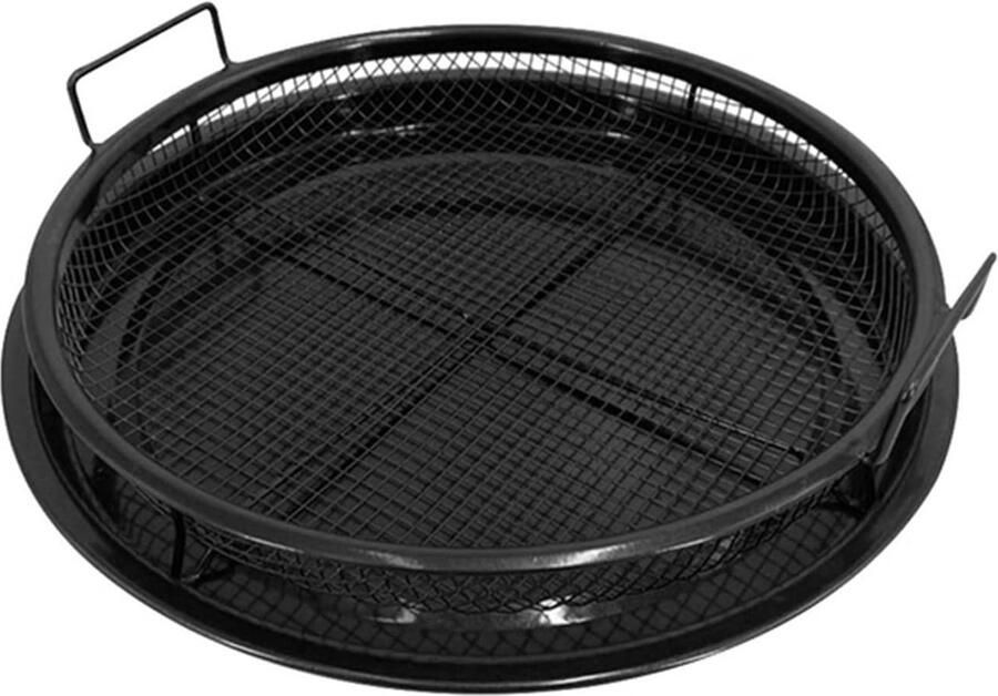 2 stuks knapperige lade en mand koolstofstaal 32 5 x 7 1 cm oven luchtfriteuse pan mesh mand set luxe niet-stick knapperige ovenlade voor bakken en knapperige kip frites en uienringen