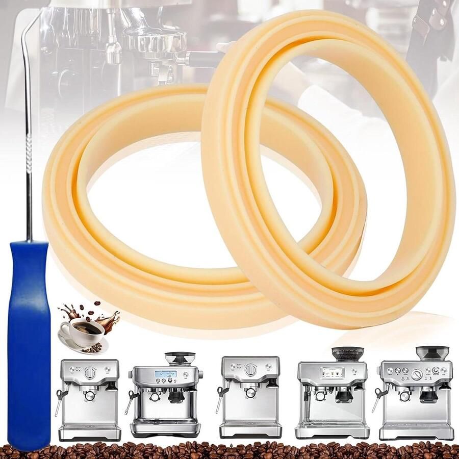 2 stuks koppakking koffiemachine siliconen stoomring met BPA-vrije afdichting voor espressomachines met 135° haak